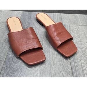 Wojas Leather slides open-toe mules - brown Sz 39 B000692